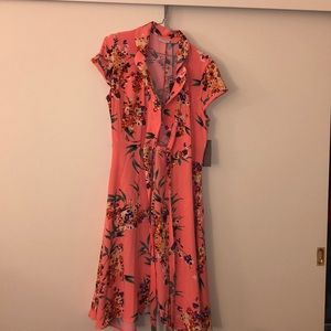 Floral Eva Mendez wrap around dress